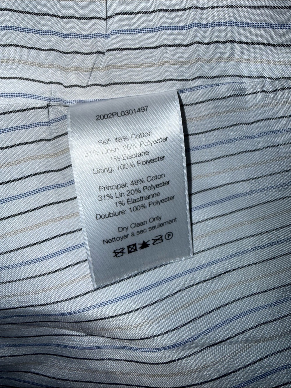 VERONICA BEARD Dickey Blue Plaid MARTEL Ruched Slv Cotton Linen Blazer Jacket 8 - Picture 13 of 16